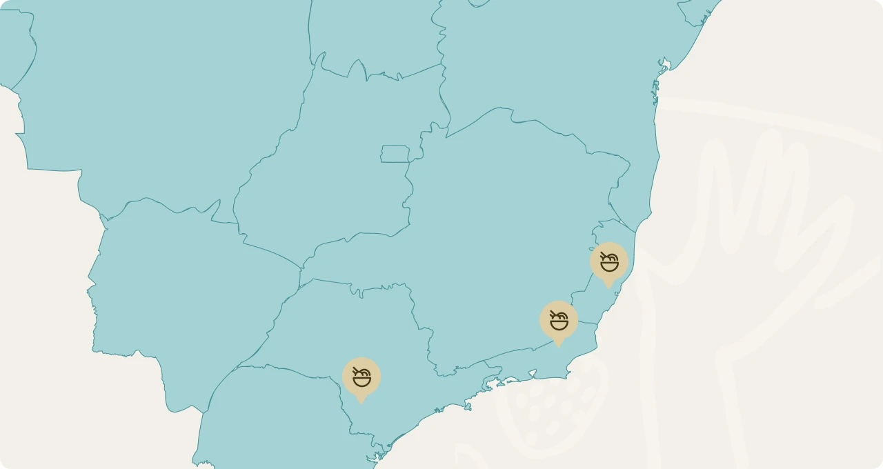 Mapa das unidades